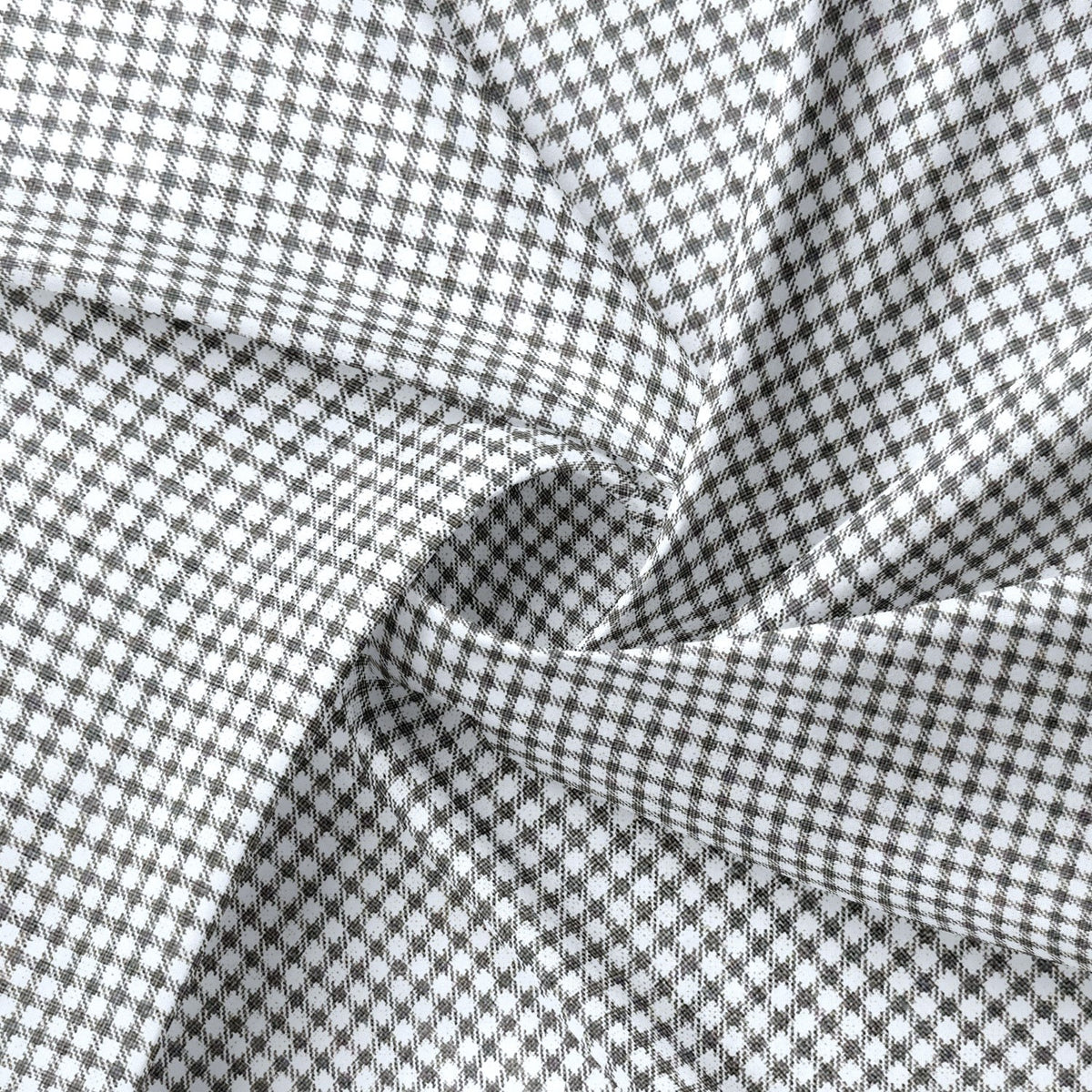 Cotton Fabric - Small Checkered pattern, Gray
