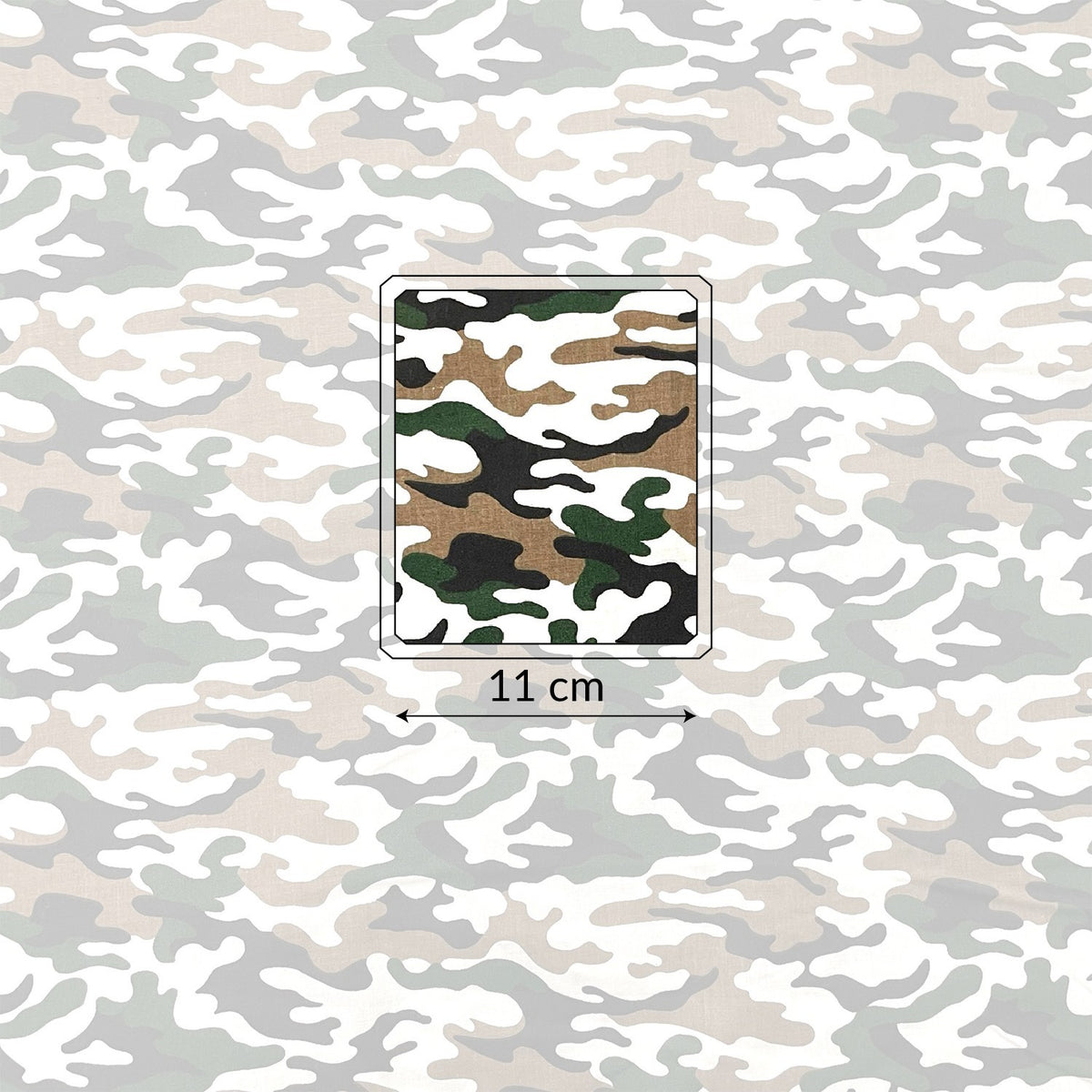 Cotton Fabric - Small Military Brown Camo
