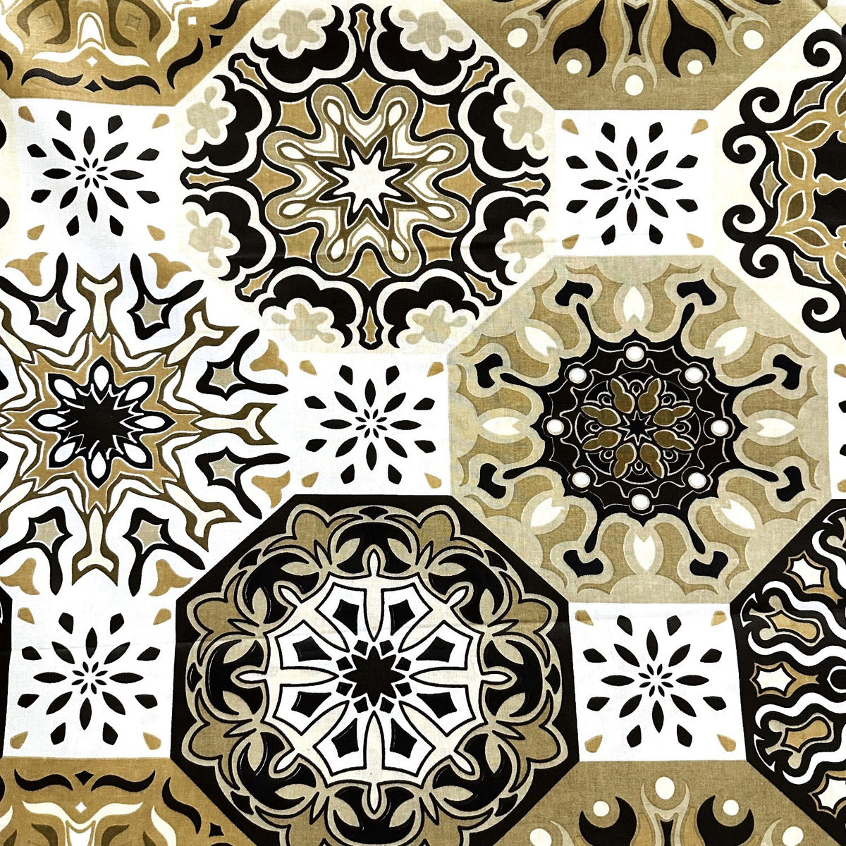 Cotton Fabric - Spanish Pattern, Gold
