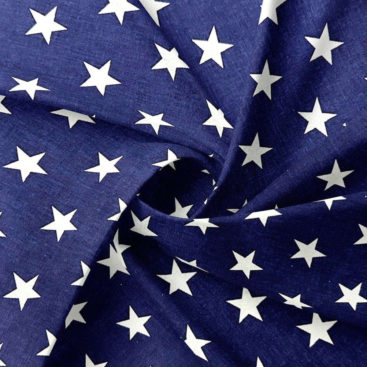 Cotton Fabric - Stars on Navy Blue
