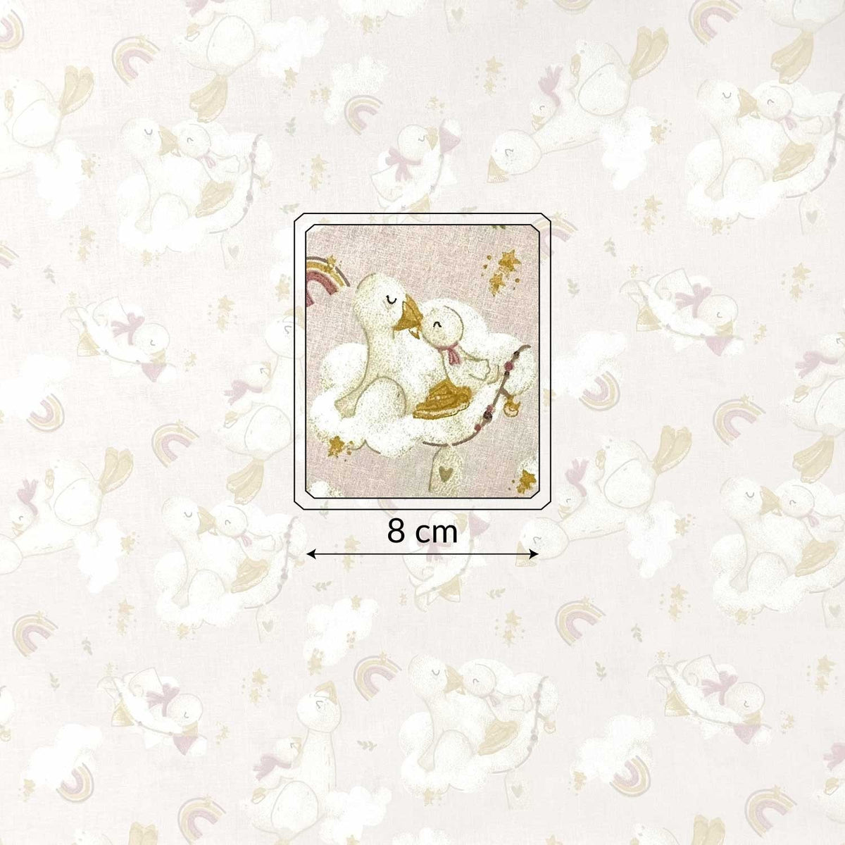 Cotton Fabric - Sweet goose, dirty pink