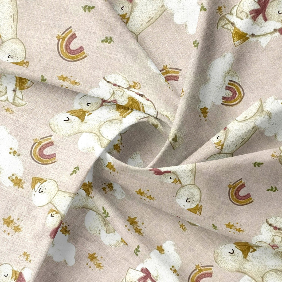 Cotton Fabric - Sweet goose, dirty pink