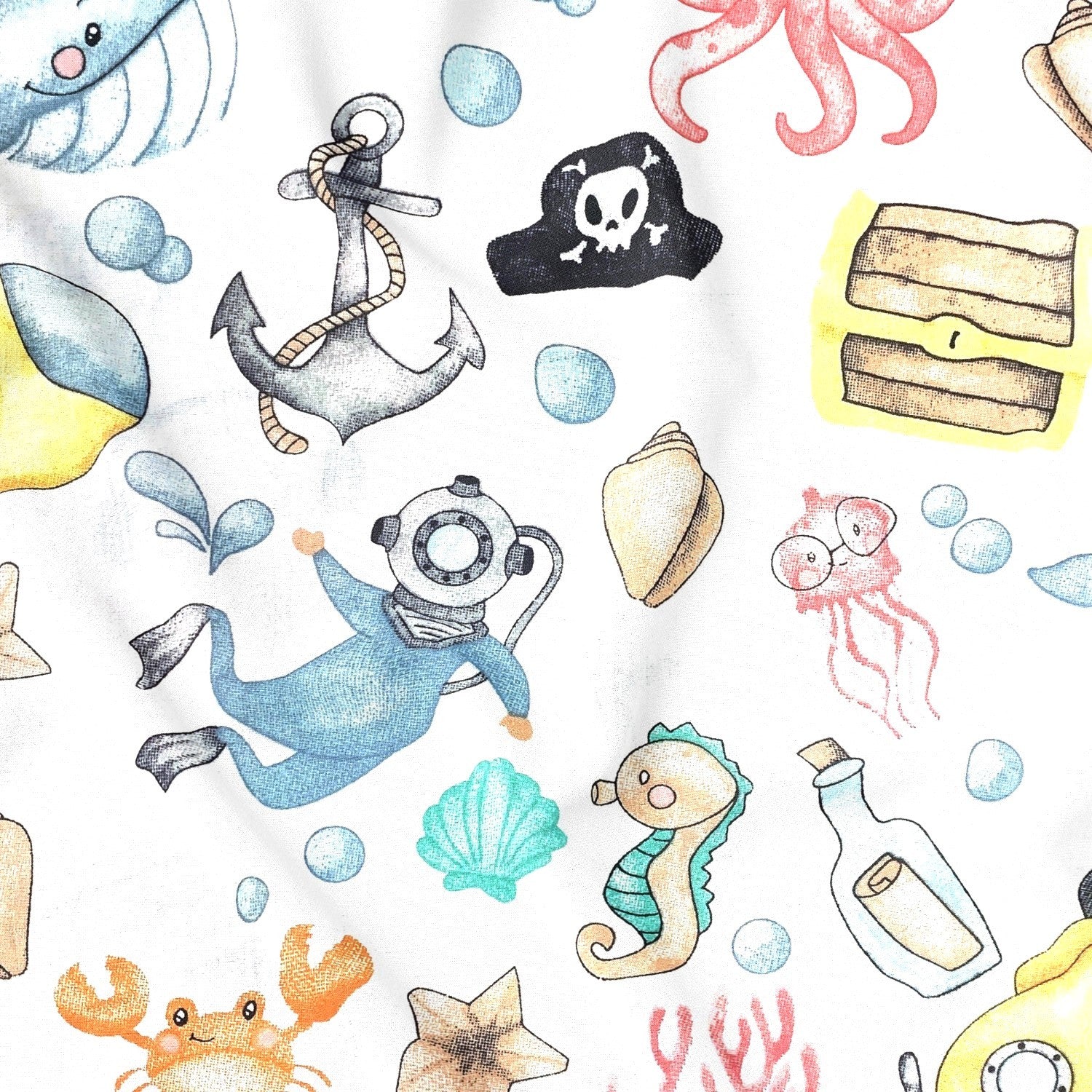 Cotton Fabric - Underwater Treasures