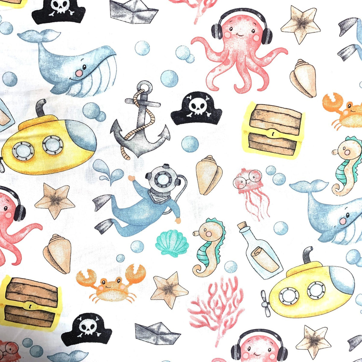 Cotton Fabric - Underwater Treasures
