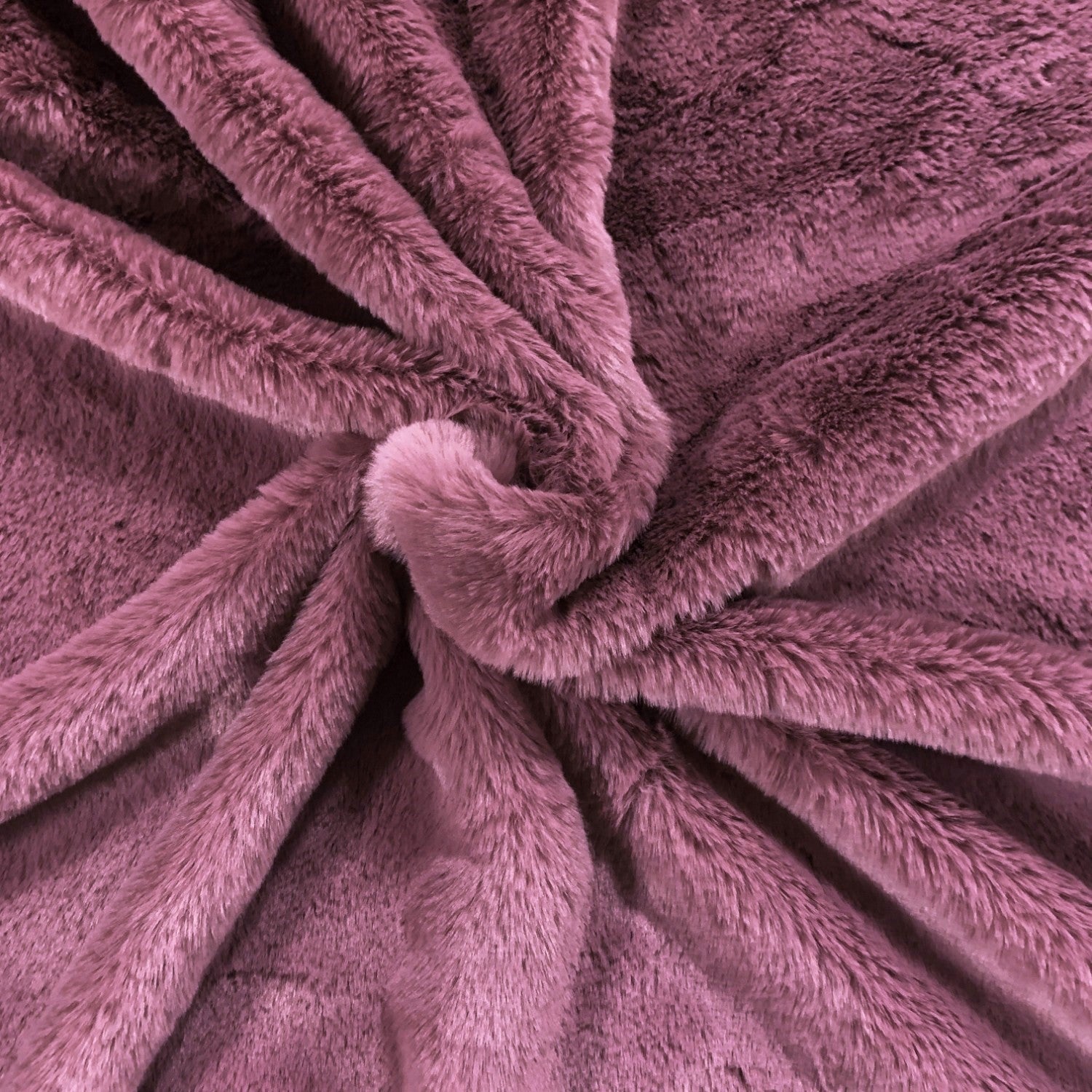 Knitted Bunny Fur Fabric - Dirty Pink