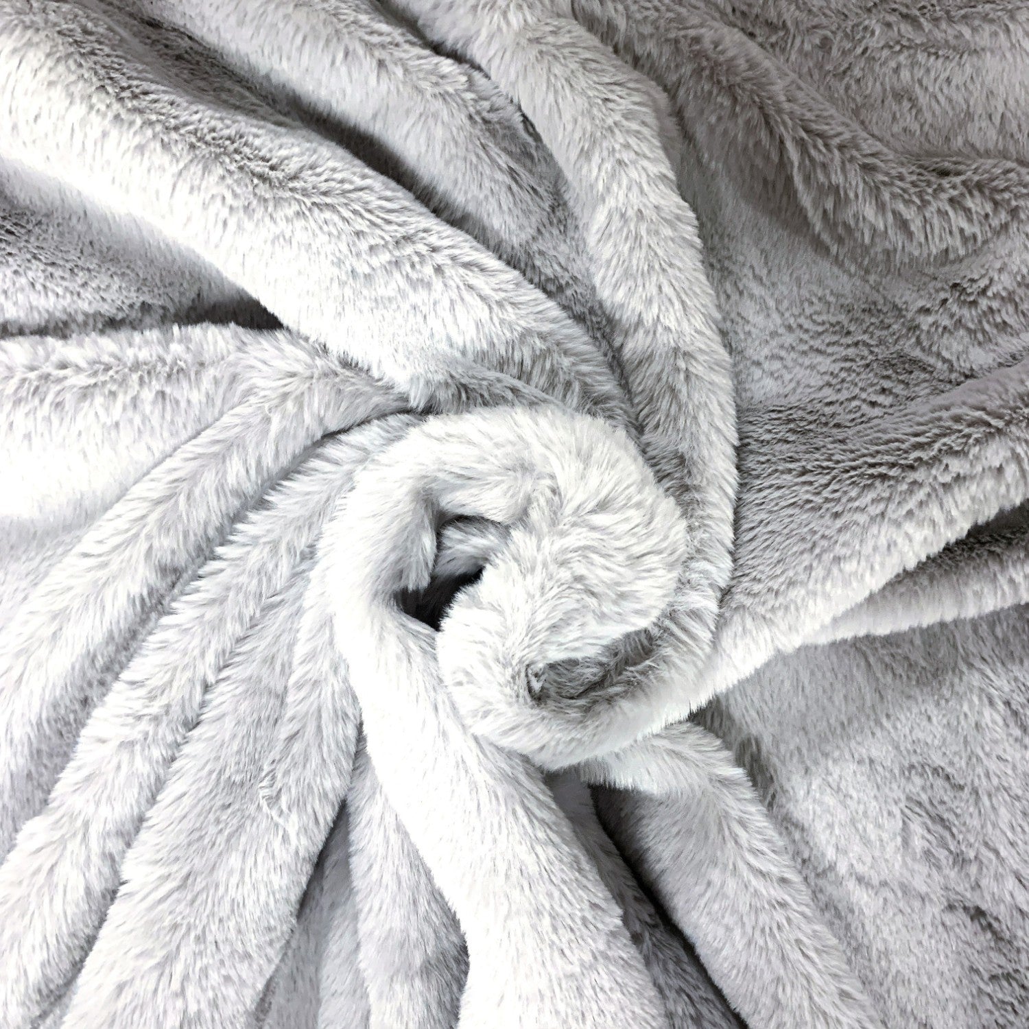 Knitted Bunny Fur Fabric - Silver