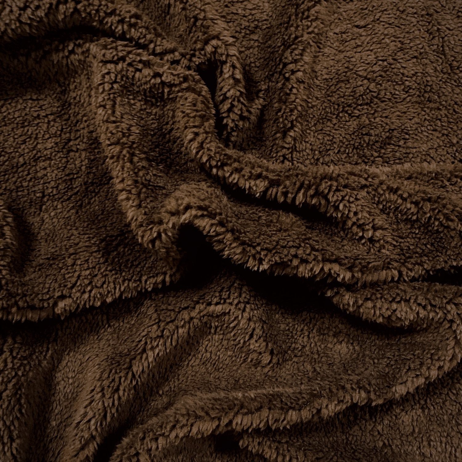 Knitted Lamb Fabric - Brown