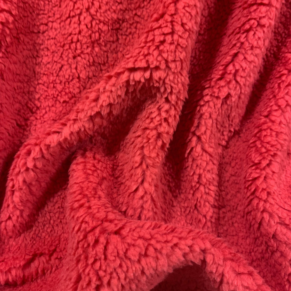 Knitted Lamb Fabric - Red