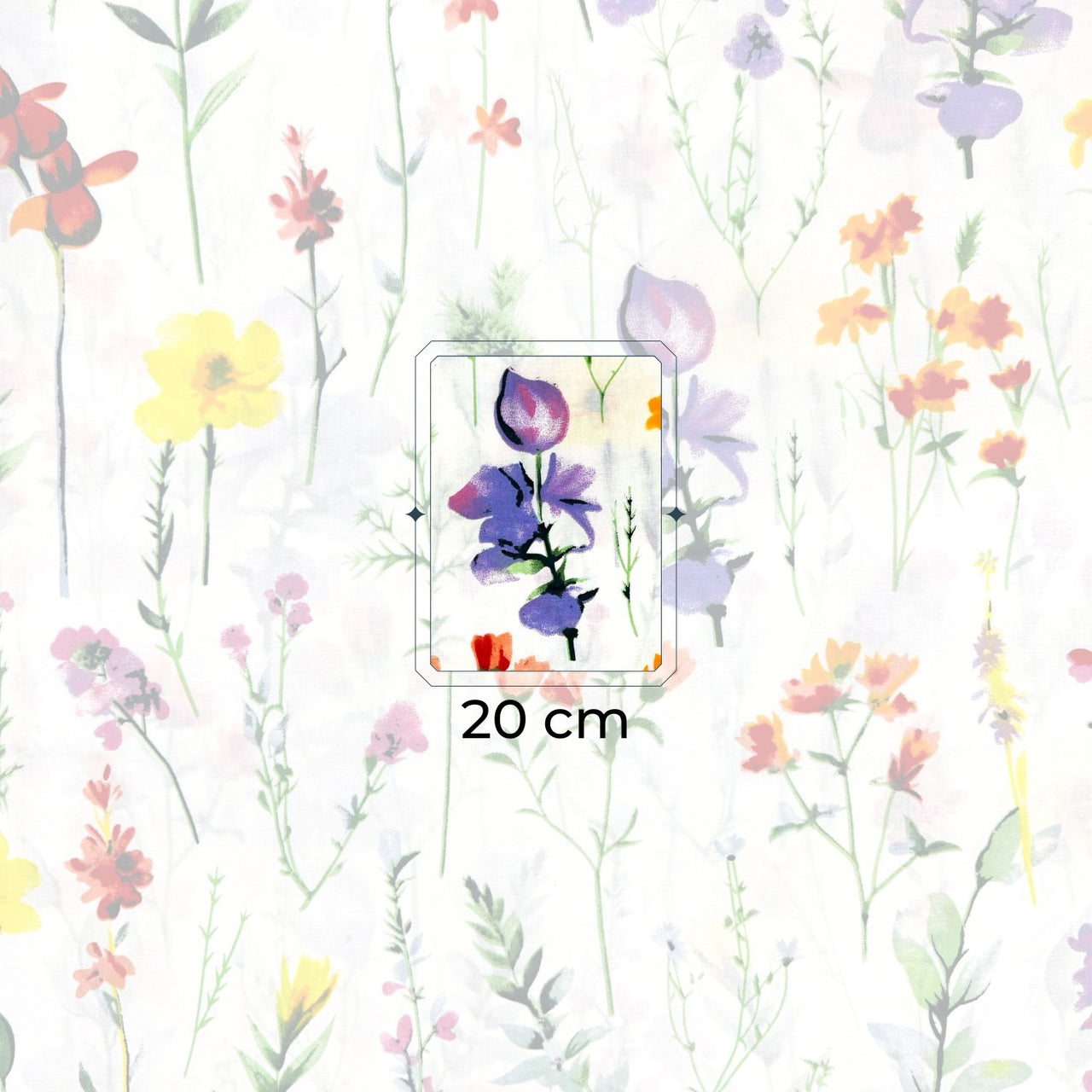 Cotton Fabric - Colorful Meadow - PINaPIN