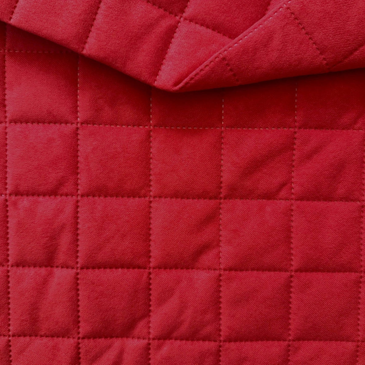 Upholstery Fabric Quilted Microfiber Diamond 5x5 - Red