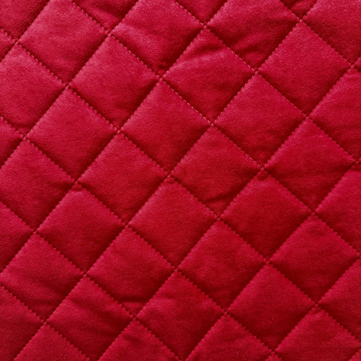 Upholstery Fabric Quilted Microfiber Diamond 5x5 - Red