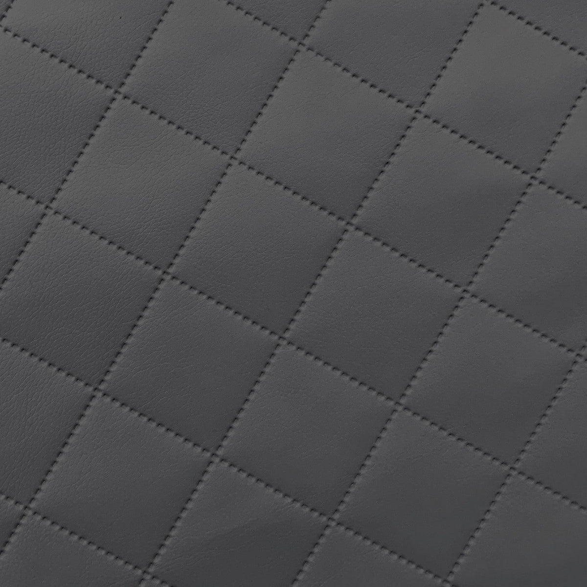Upholstery Fabric Quilted PU Leather Diamond 5x5 - Grey