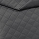 Tela de tapicería acolchada de cuero PU con diseño de diamante 5x5 - gris