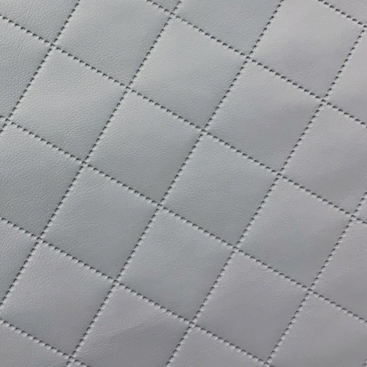 Upholstery Fabric Quilted PU Leather Diamond 5x5 - Light Grey