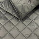 Tela de tapicería de velour acolchada con diseño de diamante 5x5 - antracita