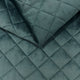 Tela de tapicería de velour acolchada con diseño de diamante 5x5 - azul celeste