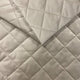 Tela de tapicería de velour acolchada con diseño de diamante 5x5 - crema