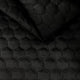 Tela de tapicería de velour acolchada con hexágonos - negro