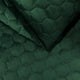 Tela de tapicería de velour acolchada con hexágonos - verde botella