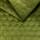 Tela de tapicería de velur acolchada con hexágonos - oliva