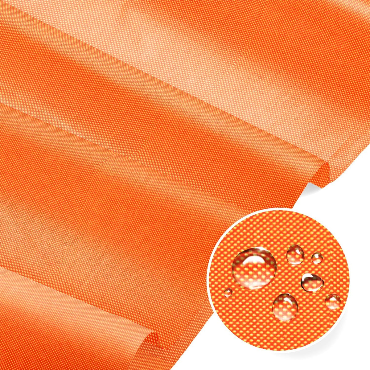 Water Resistant Fabric Oxford - Fluorescent Neon Orange