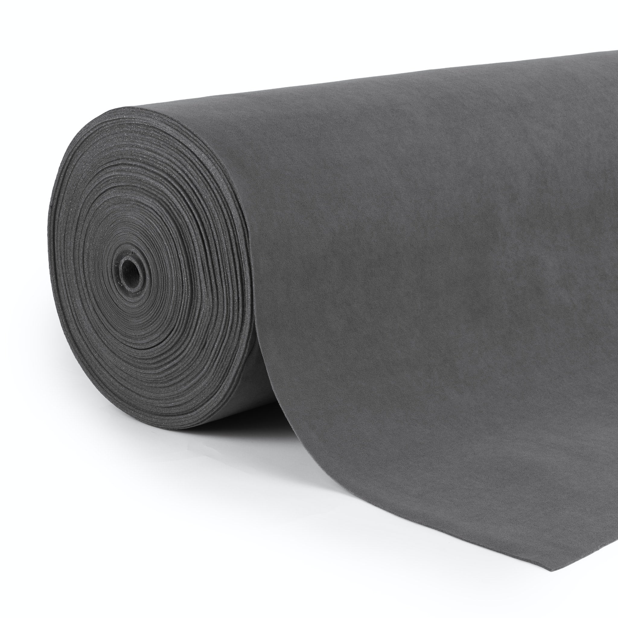 Tejido de tapicería de velour para techo de automóvil - gris oscuro
